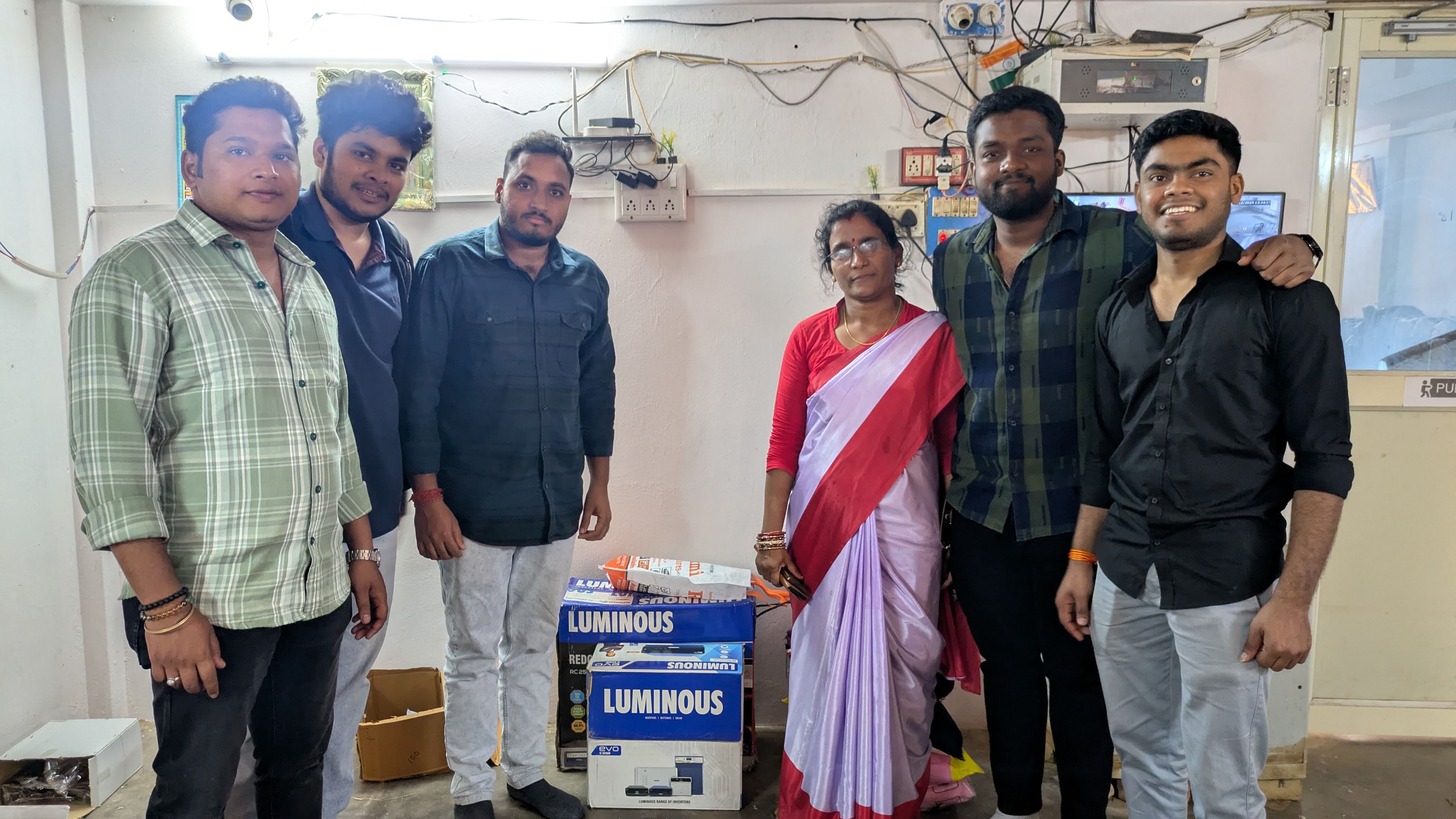 The 2016 batch contributing an inverter to the school, a gesture of gratitude and responsibility